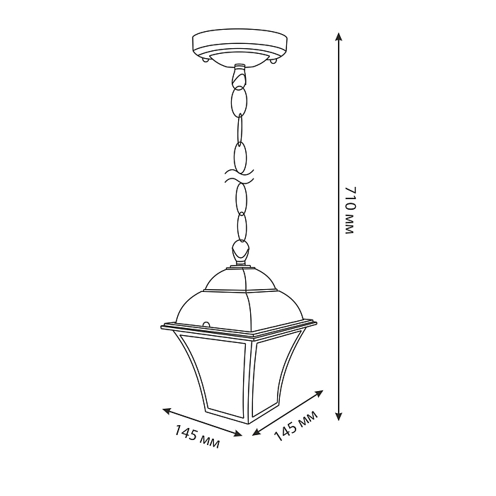 Уличный светильник подвесной Elektrostandard GL 1009H