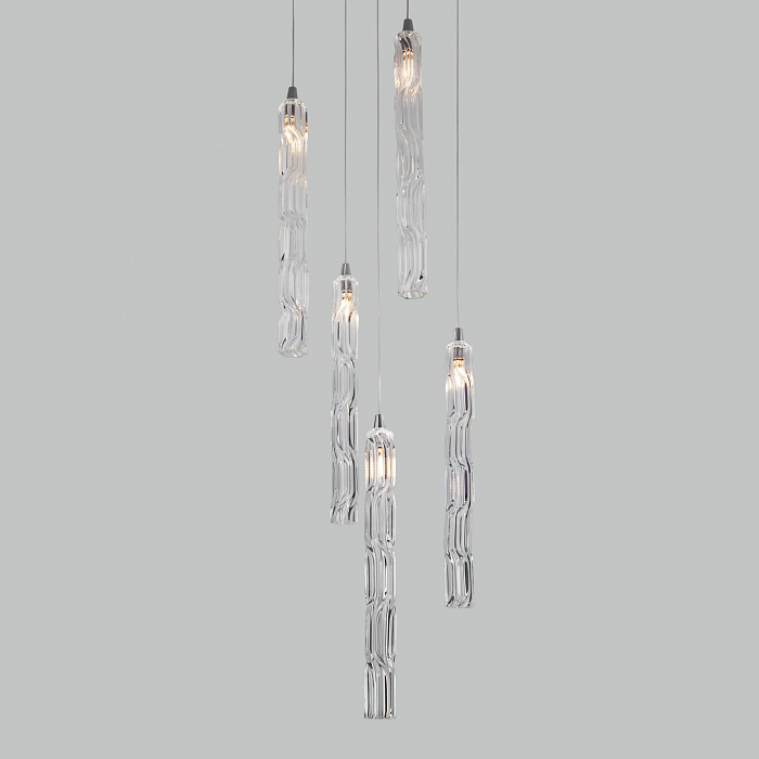 Люстра каскадный Eurosvet 50381/5 хром