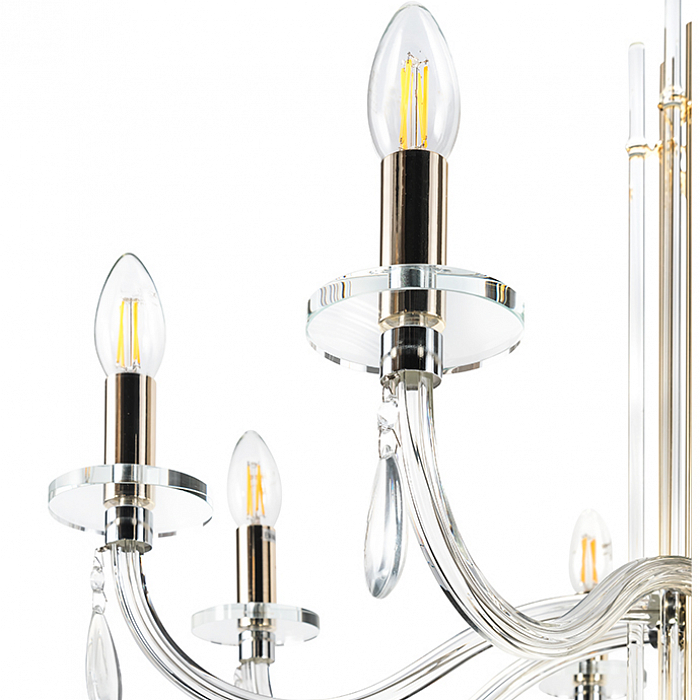 Люстра Crystal Lux AURELIO SP8 GOLD+CHROME/TRANSPARENT