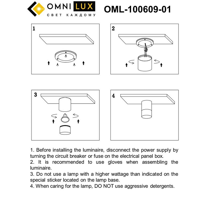 Светильник накладной Omnilux OML-100609-01