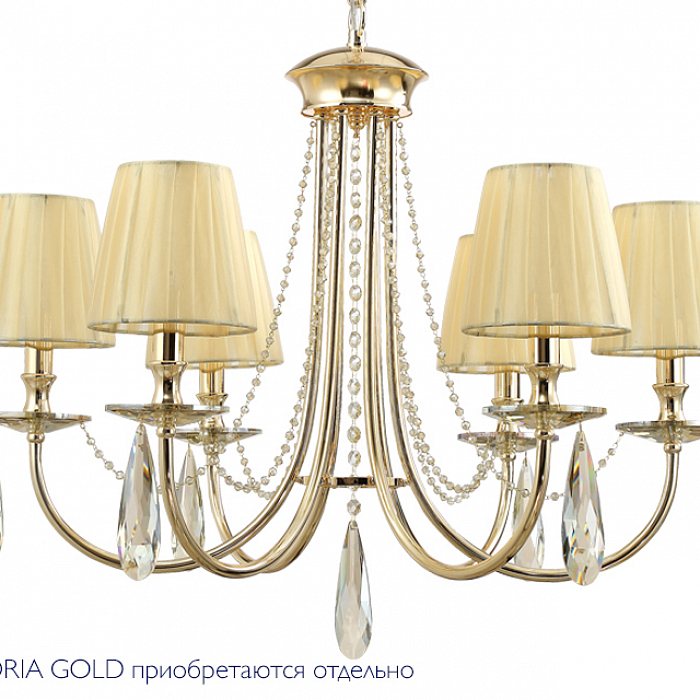 Люстра подвесная Crystal Lux VICTORIA SP6 GOLD/AMBER