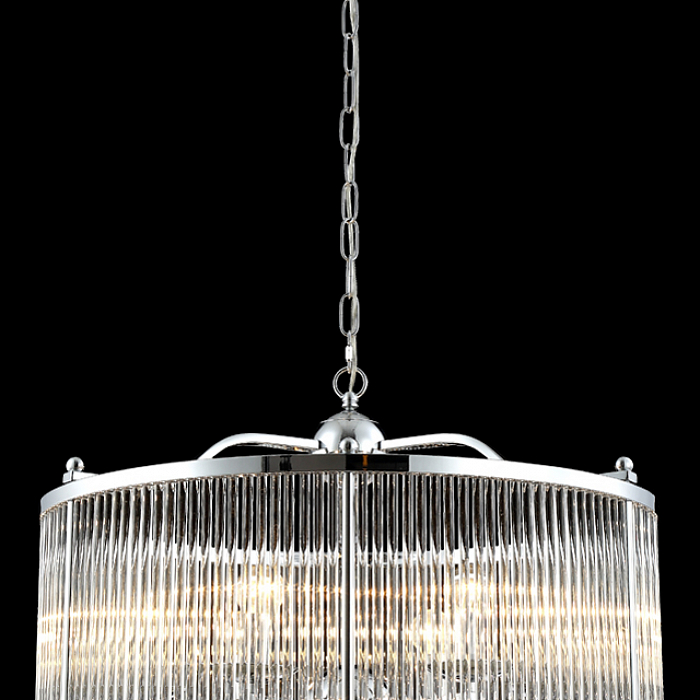 Люстра подвесная Crystal Lux TADEO SP6 D600 CHROME/TRANSPARENTE