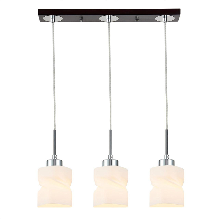 CL126232 Берта Хром+Венге Св-к Подвес Светильник тройной  CL126232