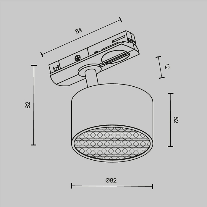 Трековый светильник Technical TR225-1-GX53-W Трековая система Technical TR225-1-GX53-W