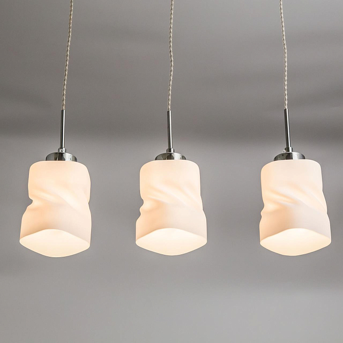 CL126232 Берта Хром+Венге Св-к Подвес Светильник тройной  CL126232