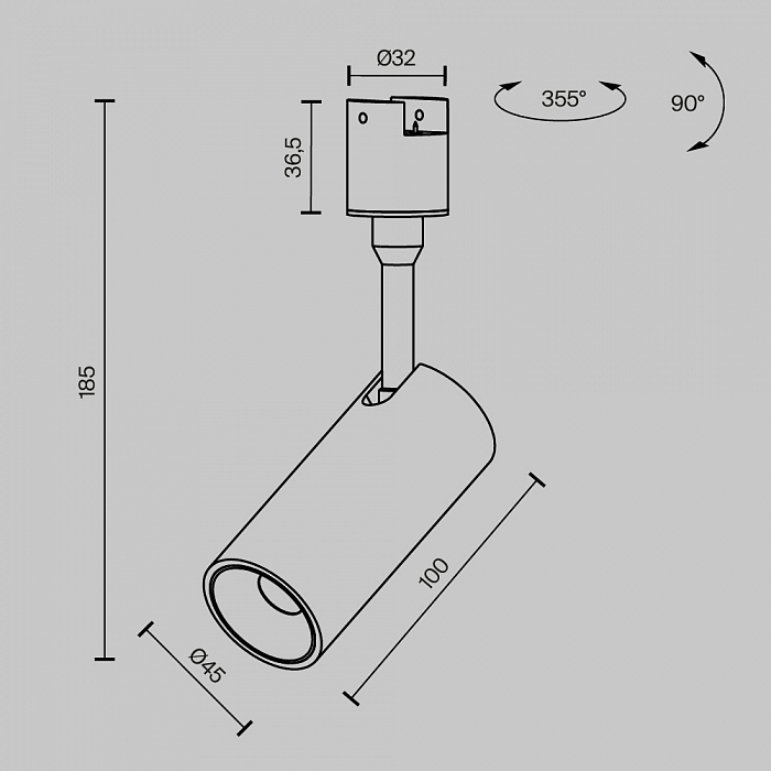 Трековая система Technical TR163-1-10W3K-M-B