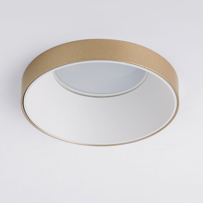 Встраиваемый точечный светильник 112 MR16 белый/золото Светильник встраиваемый Elektrostandard 112 MR16 белый/золото