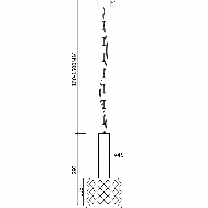 Светильник одинарный Maytoni MOD027PL-01CH