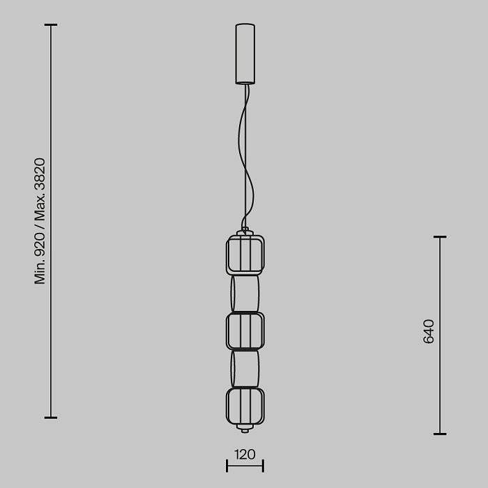 Подвесной светильник Maytoni MOD381PL-L30CH3K Светильник Maytoni MOD381PL-L30CH3K