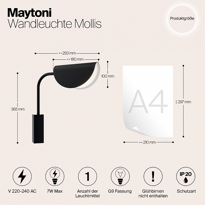Бра светодиодное Maytoni MOD126WL-01B