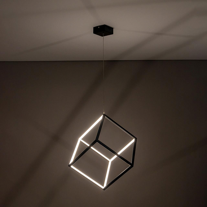 CL719301 Куб Черный Св-к Подвес, LED 40W*4000K Светильник светодиодный  CL719301