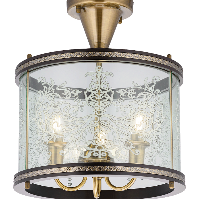 Люстра потолочная Sfera Sveta 85650/3C WENGUE+AB