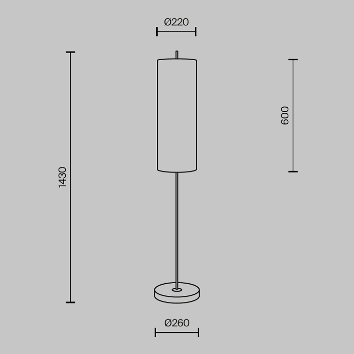 Напольный светильник (торшер) Maytoni MOD437FL-01B Торшер Maytoni MOD437FL-01B