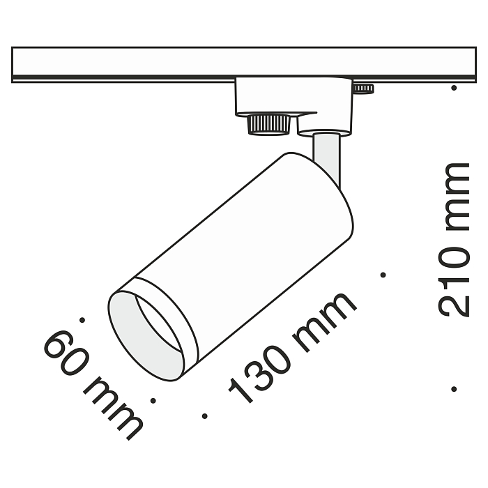 Трековая система Трековый светильник Technical TR004-1-GU10-MG