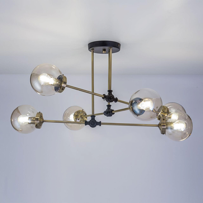 CL105165 Планета Черн+Дымч. Св-к Люстра Люстра на штанге  CL105165