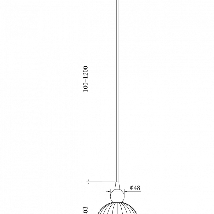 Светильник одинарный Maytoni P006PL-01BS