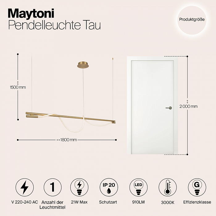 Светильник светодиодный Maytoni MOD166PL-L20G3K