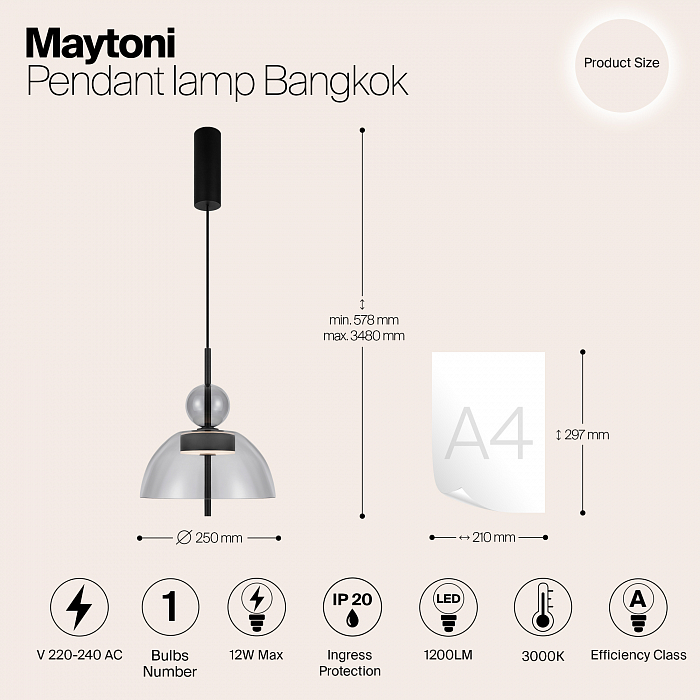 Светильник Maytoni MOD185PL-L11B3K1