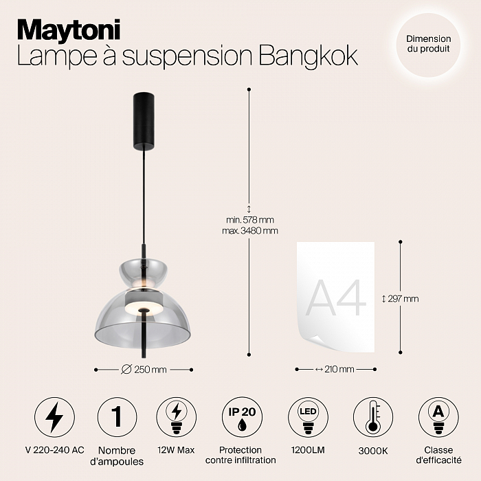 Светильник Maytoni MOD185PL-L6B3K5