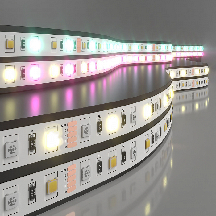 Светодиодная лента Elektrostandard Лента светодиодная 24V 14,4W 60Led 5050+5050 IP20 MIX RGB/теплый белый, 5м