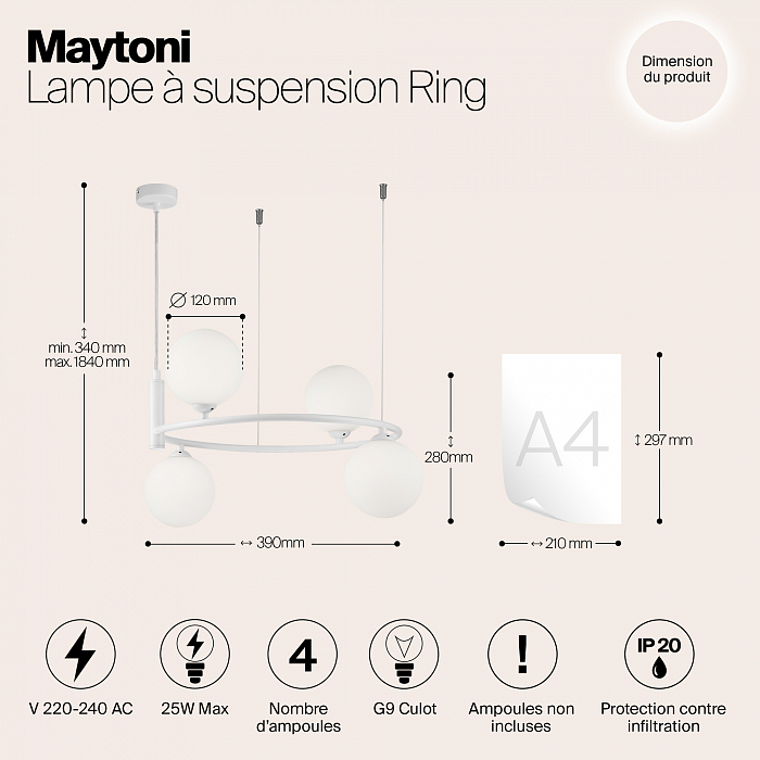 Светильник большой Maytoni MOD013PL-04W