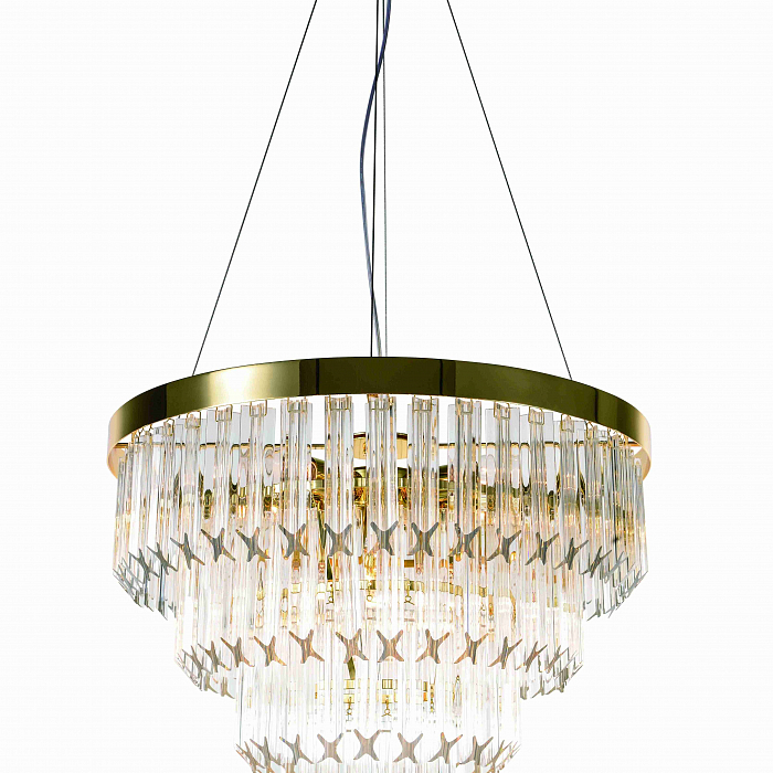 Люстра NewRgy 5731E/8 GOLD+CLEAR