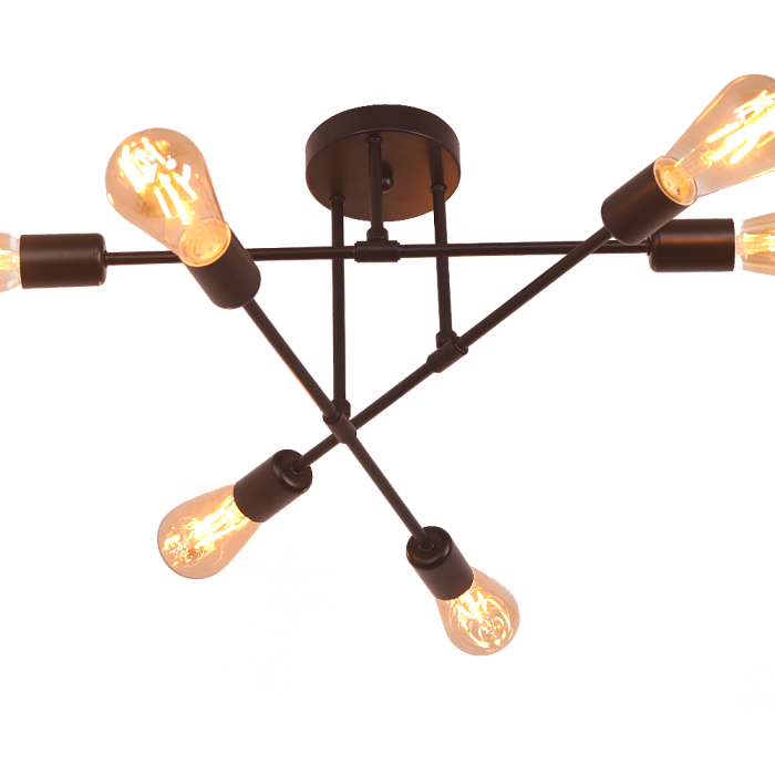 Люстра NewRgy PD-LED-LINE3-R001-E27*6 BK