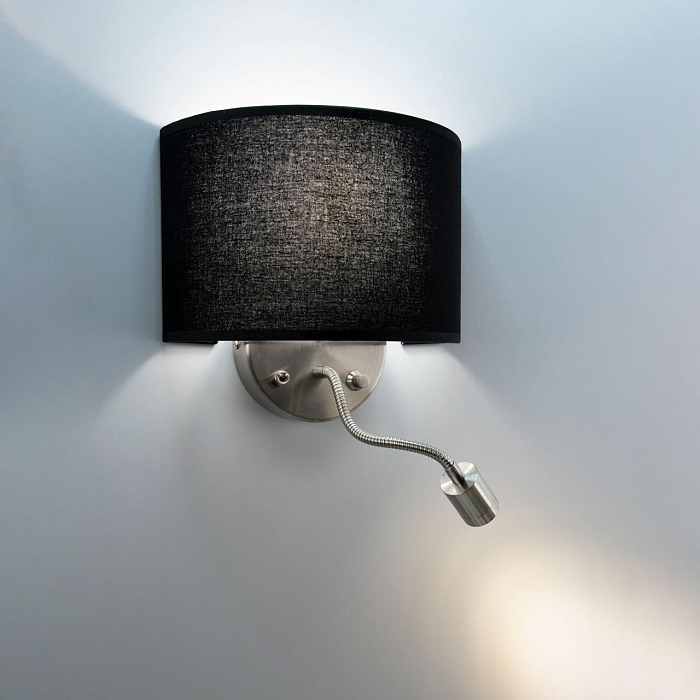 CL704305 Декарт Круг Хром.Мат+Черн. Св-к Наст. Бра светодиодное  CL704305