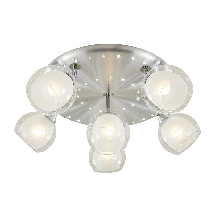 CL158162 Самба+LED Алюм+Хром Св-к Люстра Люстра потолочная  CL158162