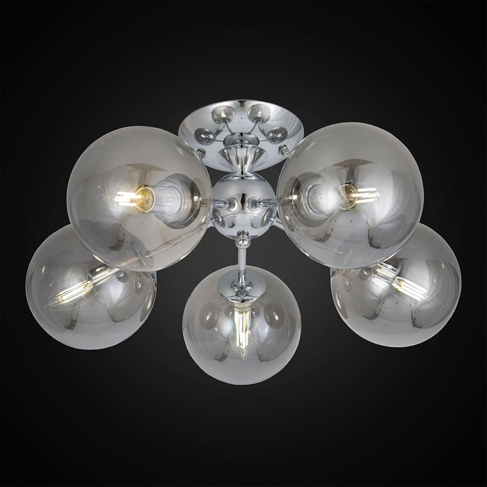 CL102150 Томми Хром+Дымч. Св-к Люстра Люстра потолочная  CL102150