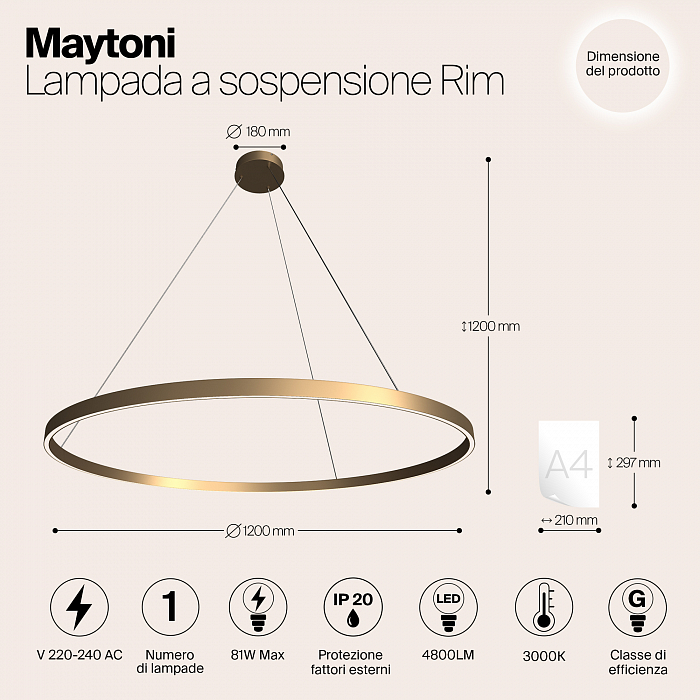 Светильник Maytoni MOD058PL-L65BS3K