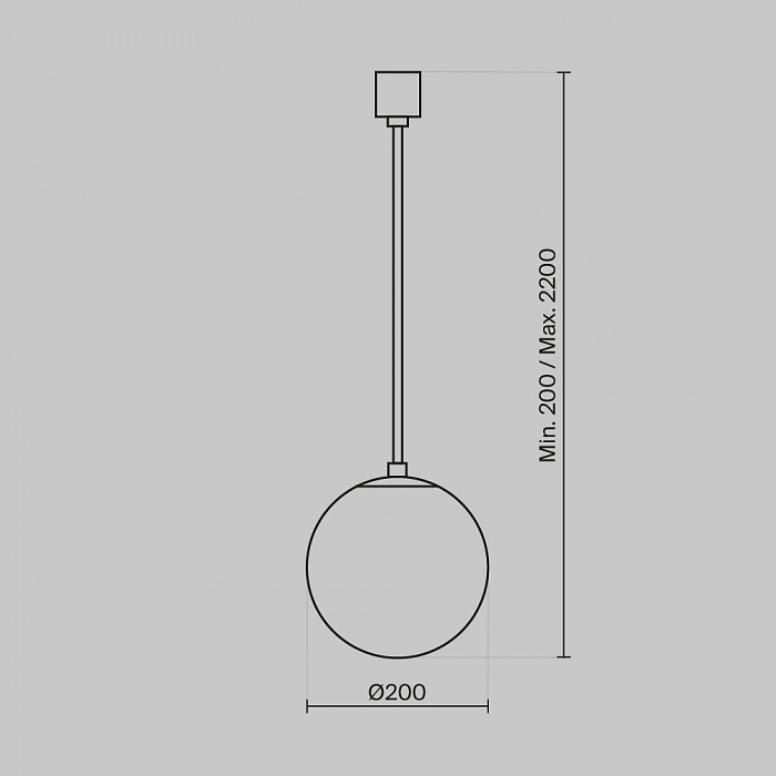 Светильник Technical P039PL-5W4K-20-B