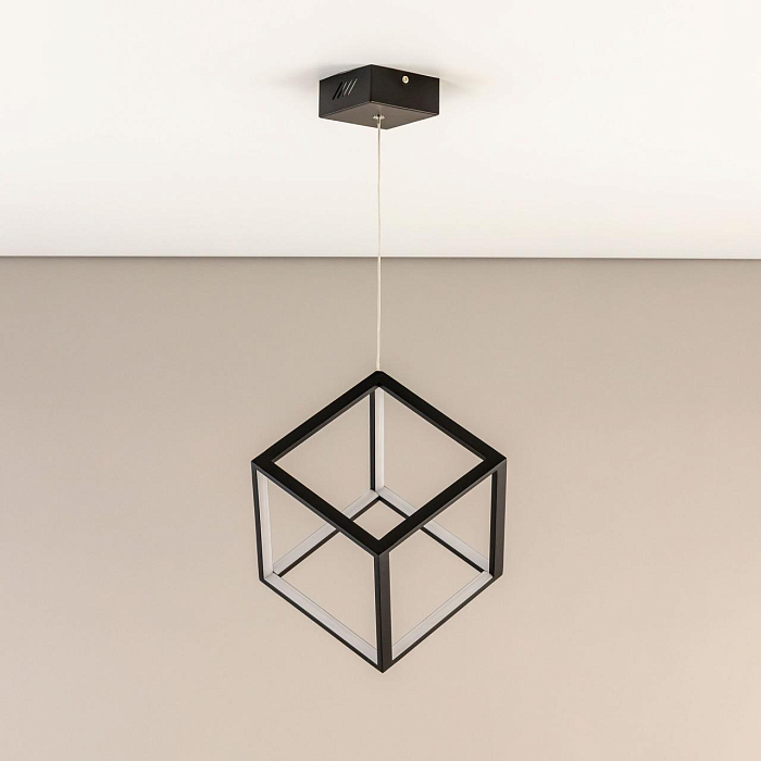 CL719201 Куб Черный Св-к Подвес, LED 30W*4000K Светильник светодиодный  CL719201