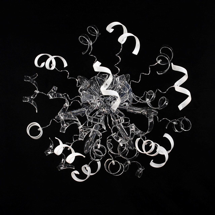 CL222161 Рандом Хром+Прозр+Бел Св-к Люстра Люстра потолочная  CL222161