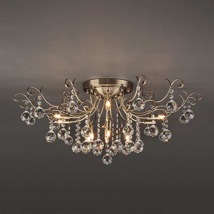 Люстра потолочная Eurosvet 10042/12 античная бронза