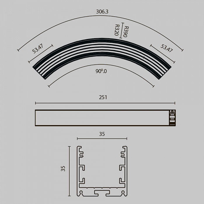 Led Strip ALM-3535R-B-D-90°-0.3M