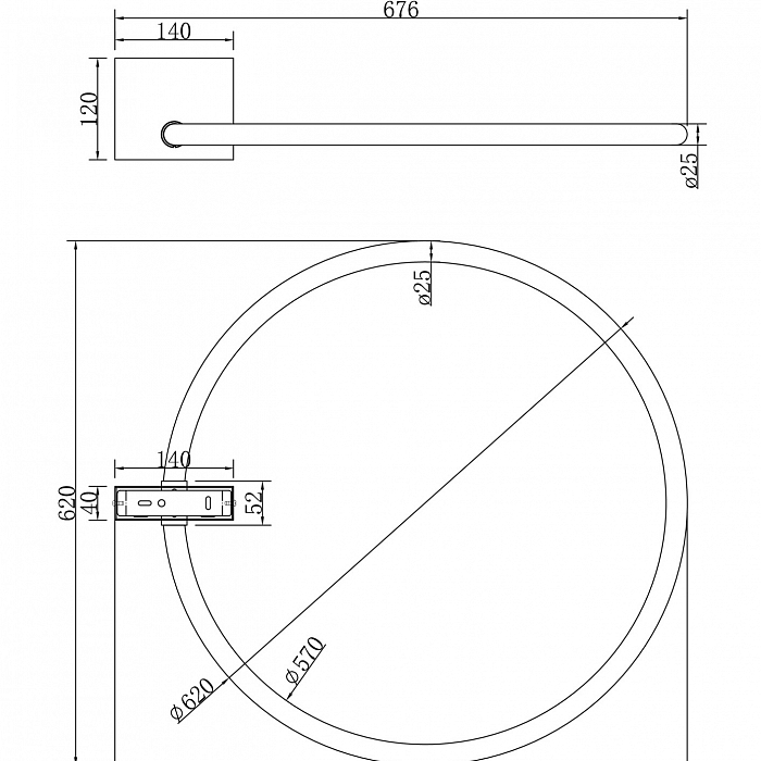 Светильник светодиодный Maytoni MOD315CL-L25G3K