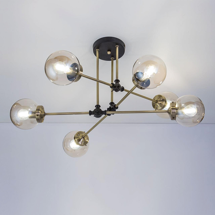 CL105165 Планета Черн+Дымч. Св-к Люстра Люстра на штанге  CL105165