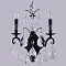 Бра на 2 лампы Crystal Lux MAGNIFICO AP2 BLACK/TRANSPARENT