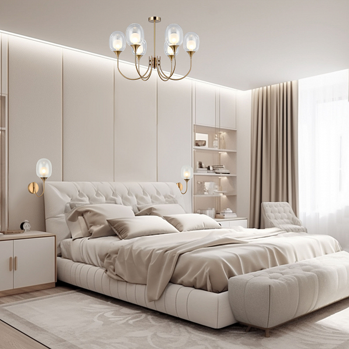 Люстра Eurosvet 70217/6 латунь