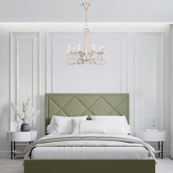 Люстра подвесная Eurosvet 22404/8 белый с золотом