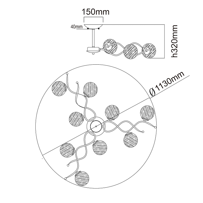 Люстра потолочная MW-Light 306012709