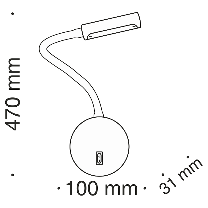 Бра светодиодное Technical C035WL-L3B3K