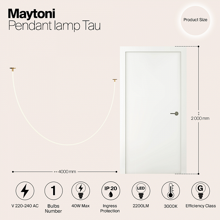 Светильник Maytoni MOD146PL-L40G3K
