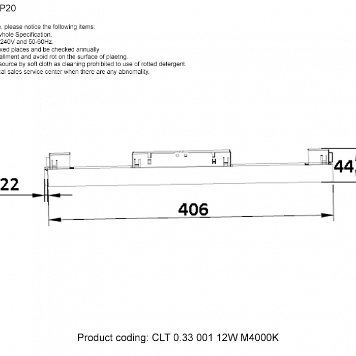 Светильник Crystal Lux CLT 0.33 001 12W WH M4000K