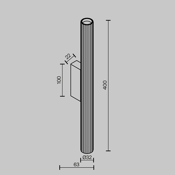 Бра Technical C082WL-12W2.7K-BS