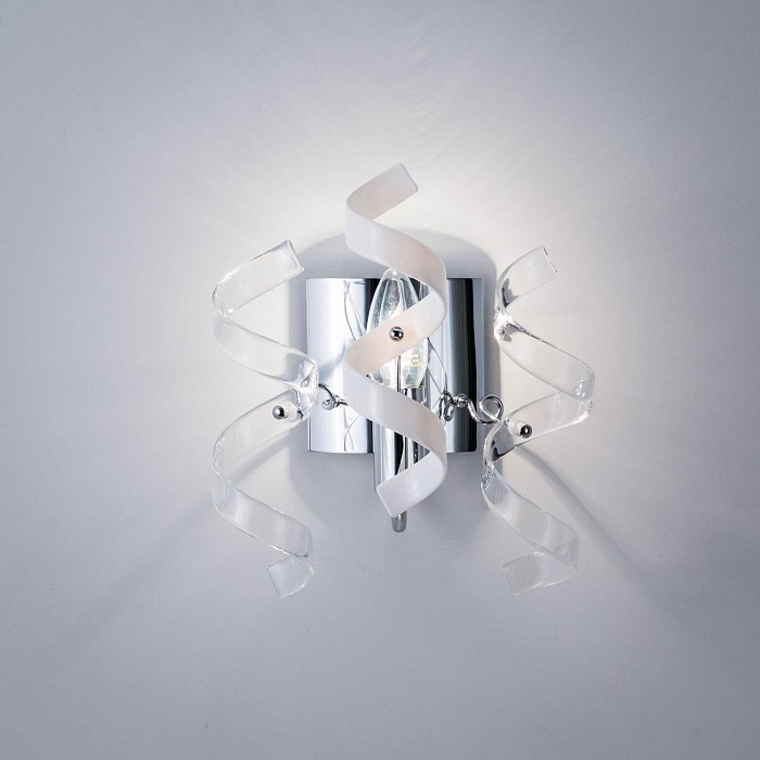 CL222321 Рандом Хром+Прозр+Бел Св-к Бра Бра на 1 лампу  CL222321