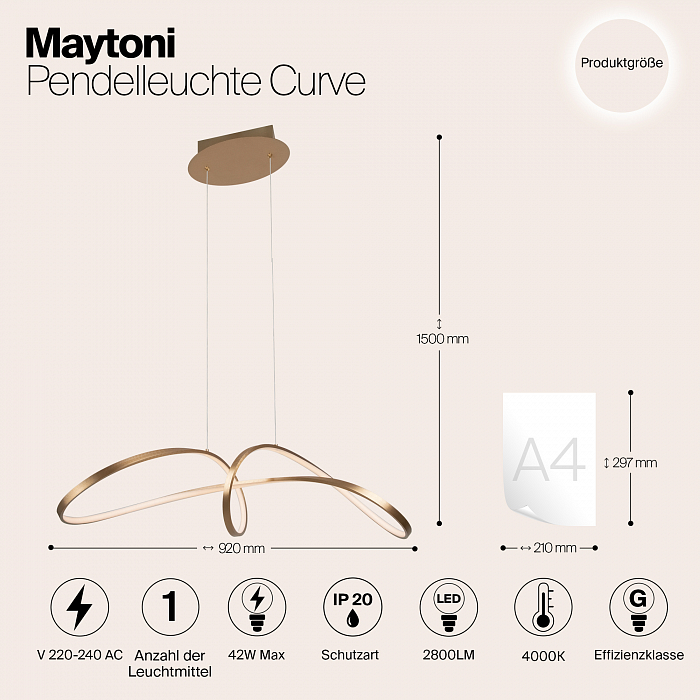 Светильник Maytoni MOD156PL-L52G4K