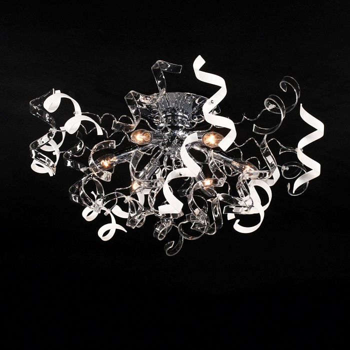 CL222161 Рандом Хром+Прозр+Бел Св-к Люстра Люстра потолочная  CL222161