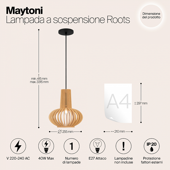 Светильник Maytoni MOD193PL-01W
